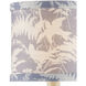 Aviary Dusty Blue and Ivory 5 inch Drum Chandelier Shade