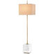Thompson 40 inch 100 watt Brass/White Console Lamp Portable Light