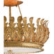 Biddulph 3 Light 18.5 inch Gold Leaf Semi-Flush Mount Ceiling Light, Bunny Williams Collection