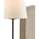 Oldknow 16 inch 25 watt Polished Concrete/Aged Steel Bookcase Lamp Portable Light