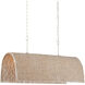 Aztec 7 Light 48 inch Whitewash and White Chandelier Ceiling Light