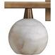 Bombelles 4 Light 38 inch Antique Brass/Natural Bath Bar Wall Light