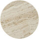 Miles 14 inch Natural and Polished Brass Accent Table