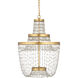 Mademoiselle LED 22 inch Clear/Contemporary Gold Leaf/Contemporary Gold Chandelier Ceiling Light, Medium