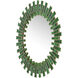 Glasdele 39 X 39 inch Green and Antique Brass Mirror