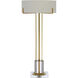 Winsland 31.5 inch 9 watt Polished Brass/Clear Table Lamp Portable Light