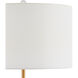 Deville 31 inch 150 watt Clear/Antique Brass Table Lamp Portable Light