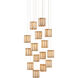 Daze 15 Light 24.5 inch Antique Brass/White/Painted Silver Multi-Drop Pendant Ceiling Light