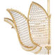 Bebe 3 Light 26.75 inch Contemporary Gold Leaf Chandelier Ceiling Light, Bunny Williams Collection