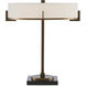 Jacobi 21.5 inch 7 watt Antique Brass and Black Table Lamp Portable Light