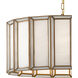 Daze 3 Light 24 inch Antique Brass/White Pendant Ceiling Light, Large