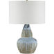 Catania 29.5 inch 150 watt Antique Blue Drip Table Lamp Portable Light