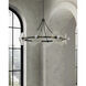 Circumstellar 8 Light 37.25 inch Black Iron/Clear Disc Chandelier Ceiling Light