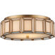 Daze LED 18.5 inch Antique Brass Flush Mount Ceiling Light