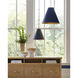 Pierrepont 1 Light 16 inch Hiroshi Dark Blue Pendant Ceiling Light, Small