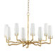 Mathilda 8 Light 36 inch Matte Gold Chandelier Ceiling Light, Marjorie Skouras Collection