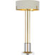 Winsland 31.5 inch 9 watt Polished Brass/Clear Table Lamp Portable Light