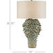 Sea Urchin 30.25 inch 150 watt Sunken Green Table Lamp Portable Light