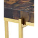 Casey 23.25 X 11 inch Natural Pen Shell and Brass Accent Table