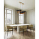 Grand Lotus 6 Light 50.5 inch Satin Black/Contemporary Gold Leaf Chandelier Ceiling Light