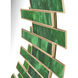 Glasdele 39 X 39 inch Green and Antique Brass Mirror