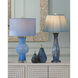 Lapis 31.5 inch 150 watt Blue and Pale Brown Table Lamp Portable Light