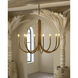 Samsara 8 Light 42.5 inch Natural and Saddle Tan Chandelier Ceiling Light