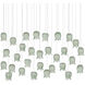 Polpo 30 Light 54 inch Silver Linear Pendant Ceiling Light