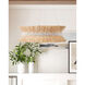 Seychelles 6 Light 33 inch Sugar White/Natural Raffia Chandelier Ceiling Light