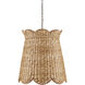 Annabelle 1 Light 20.75 inch Natural Pendant Ceiling Light, Medium, Suzanne Duin Collection