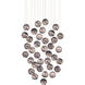 Palatino 36 Light 36 inch Blue Marbeled and Silver Multi-Drop Pendant Ceiling Light