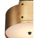 Ritsu 1 Light 13.75 inch Antique Brass/Black Semi-Flush Ceiling Light