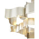 Grand Lotus 6 Light 30 inch Contemporary Silver Leaf Chandelier Ceiling Light, Large, Semi-Flush Convertible