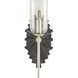 Benthos 1 Light 6 inch Black and Nickel and Clear Bath Sconce Wall Light