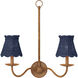 Annabelle Indigo 6 inch Tapered Chandelier Shade, Suzanne Duin Collection