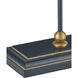 Daphne 16.5 inch 60 watt Navy and Gold Table Lamp Portable Light