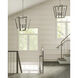 Bastian 6 Light 37.25 inch Chateau Gray/Contemporary Silver Leaf Chandelier Ceiling Light, Large