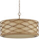 Partita 3 Light 28.25 inch Saddle Tan Pendant Ceiling Light