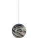 Palatino 1 Light 5.5 inch Blue Marbeled and Silver Multi-Drop Pendant Ceiling Light