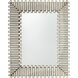 Daze 45 X 35 inch White and Antique Brass Mirror