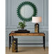 Glasdele 39 X 39 inch Green and Antique Brass Mirror