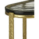 Acea 22.5 X 21 inch Gold and Clear Side Table