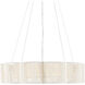 Ancroft 1 Light 32 inch Silver Leaf and White Chandelier Ceiling Light