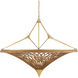 Gaborone 4 Light 40 inch Natural/Contemporary Gold Leaf Chandelier Ceiling Light