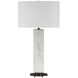 Stanhope 33.25 inch 150 watt White and Bronze Table Lamp Portable Light