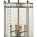 Corsica 4 Light 13 inch Harlow Silver Leaf Chandelier Ceiling Light, Small