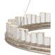 Pleiades 1 Light 36 inch Contemporary Silver Leaf/Contemporary Silver/Clear Chandelier Ceiling Light, Medium