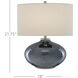 Lucent 21.75 inch 150 watt Blue Plated/Polished Nickel Table Lamp Portable Light