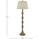 Bourgeon 66 inch 150 watt Natural and Contemporary Gold Leaf Floor Lamp Portable Light