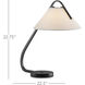 Frey 22.75 inch 40 watt Satin Black Desk Lamp Portable Light, Barry Goralnick Collection